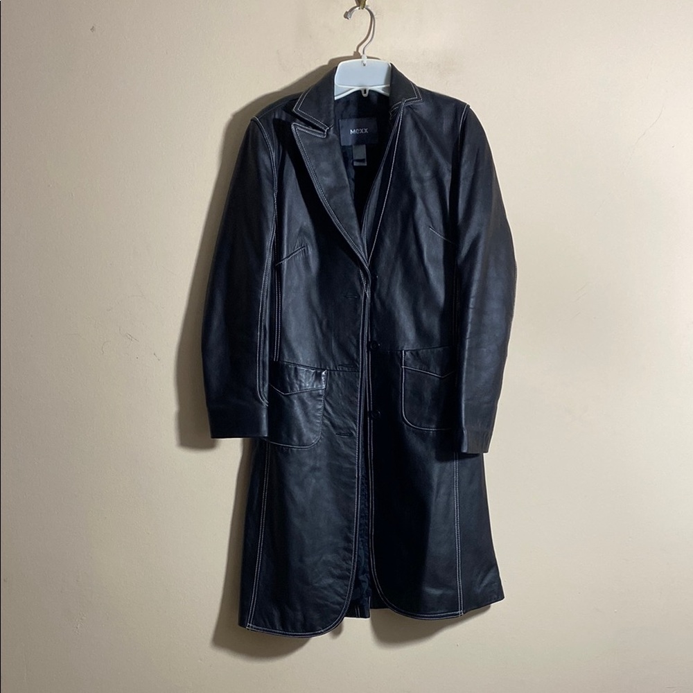 Vintage Mexx Black Leather Coat